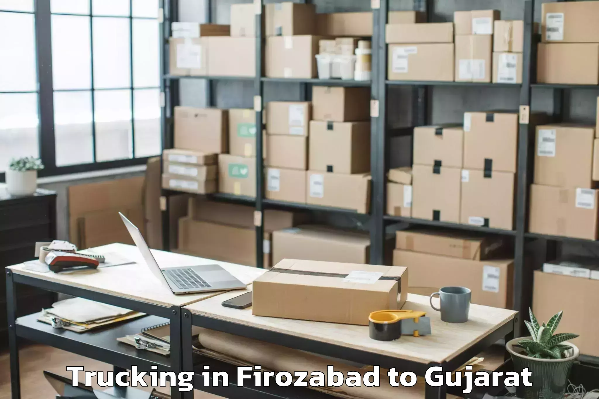 Book Firozabad to Dhuwaran Trucking Online